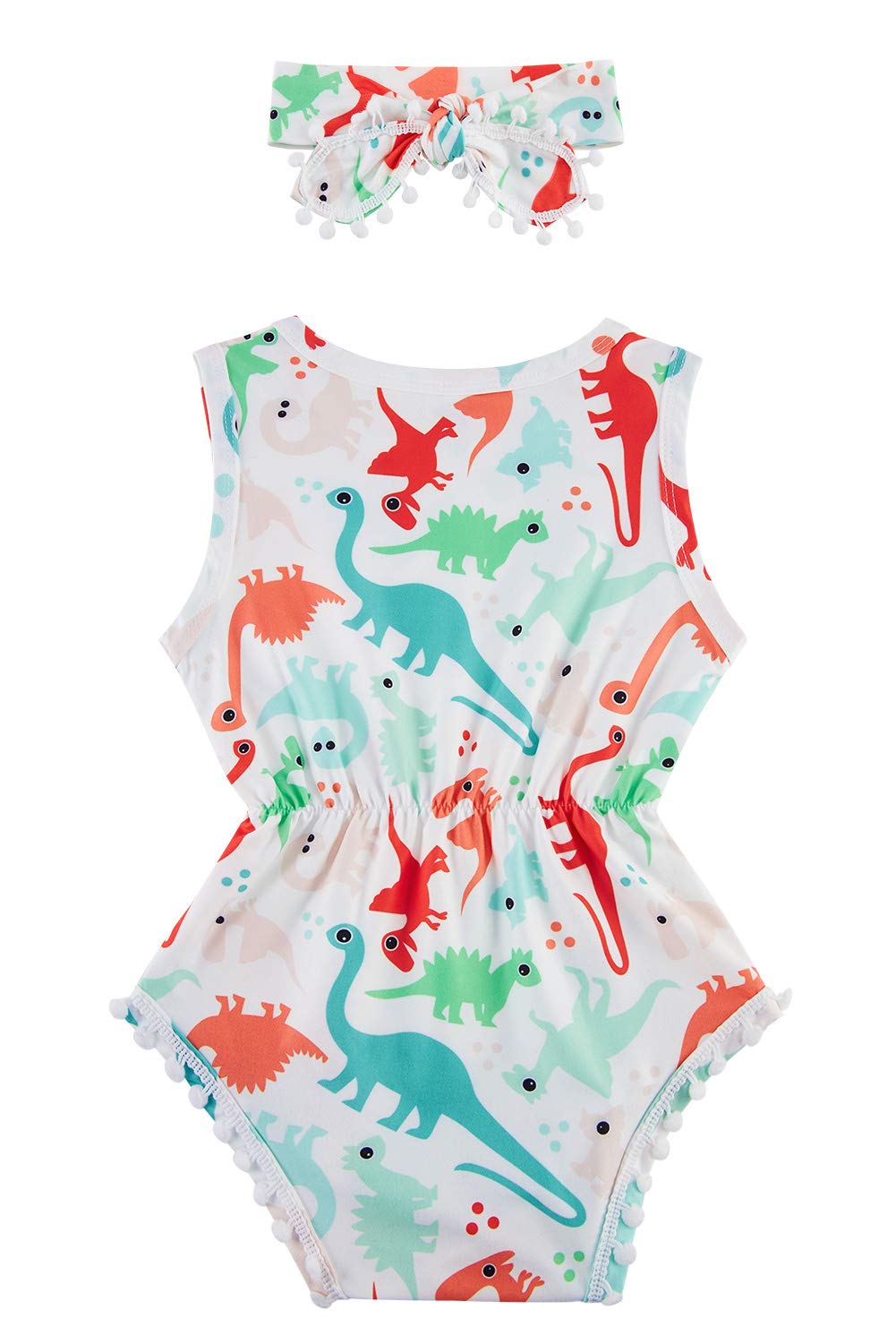 Baby Girl Dinosaur Romper