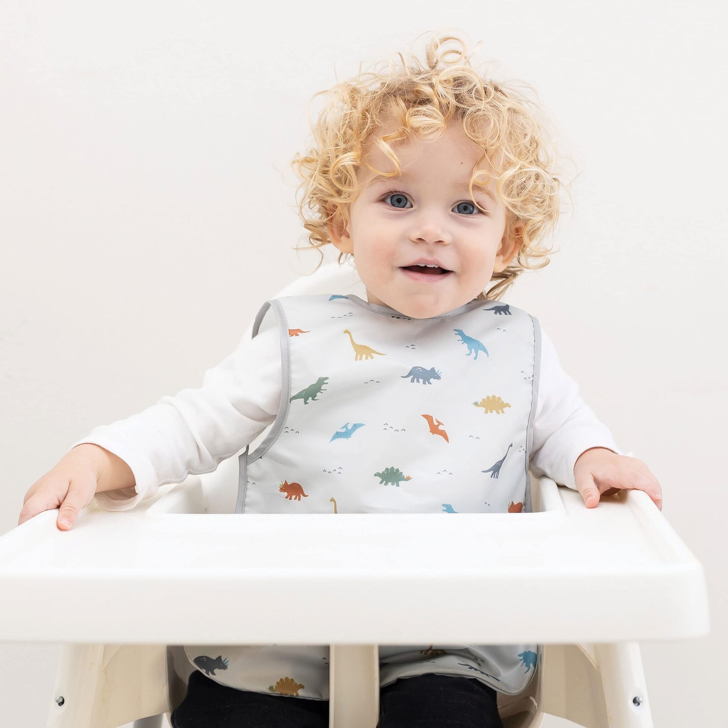 Tiny Dino Twinkle Mess Proof Waterproof Baby Bib