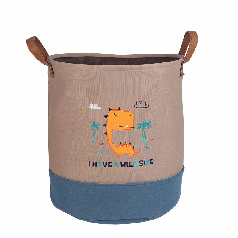 Dinosaur Round Clothes Organizer Storage Basket