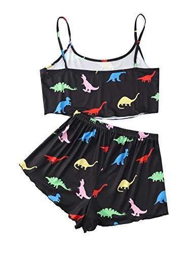Women's Cute Dinosaur Pajama Set - L
