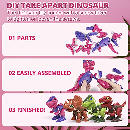 DIY take apart dinosaur toy