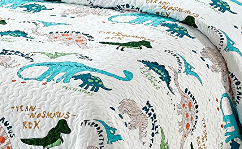 Kids Zone Collection Dinosaurs Bedspread Coverlet