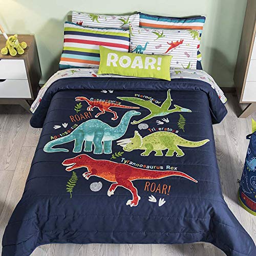 Dinosaurs Reversible 3PCS Twin Size bedding Set