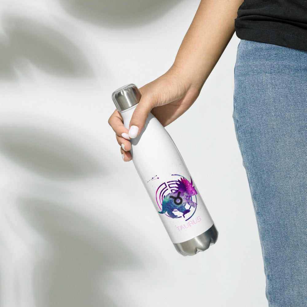 Dinosaur Zodiac Stainless Steel Water Bottle (Taurus)