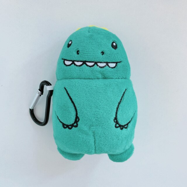 Plush dinosaur bluetooth headset case