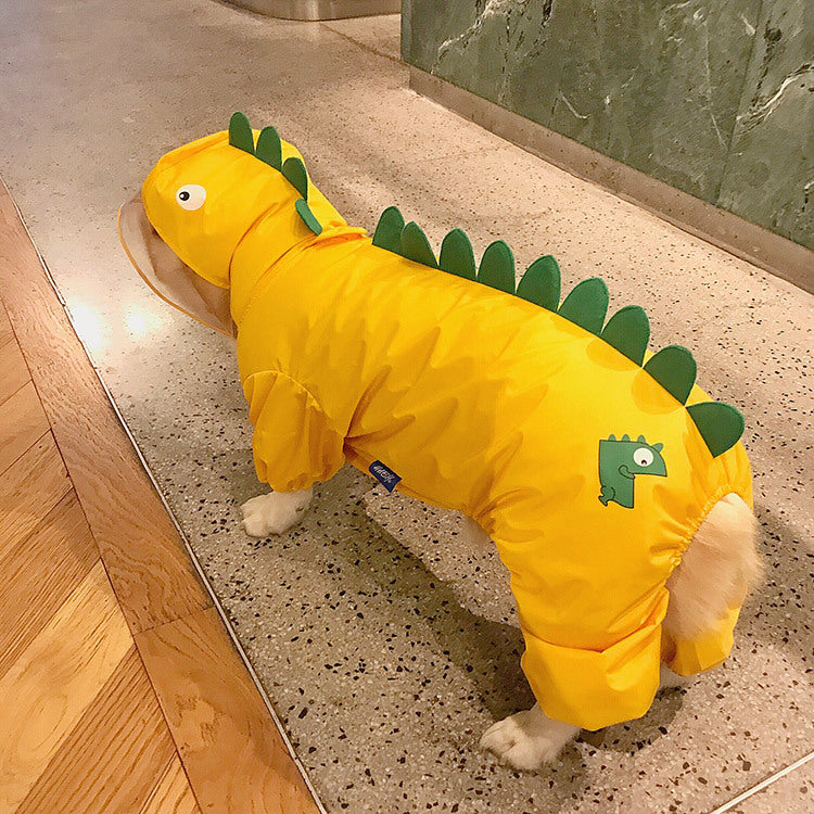 Pet cute dinosaur raincoat