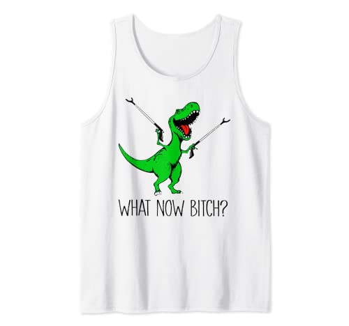 Dinosaur What Now Funny Tyrannosaurus Rex Tank Top