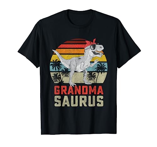 T Rex Dinosaur Grandma Saurus Family Matching T-Shirt