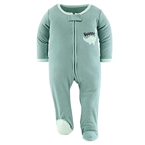 Dinosaur Baby Boys or Girls, Sleep and Play Footies, Unisex 3 Pack