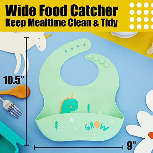 Waterproof Dinosaur Baby Food Catcher bib