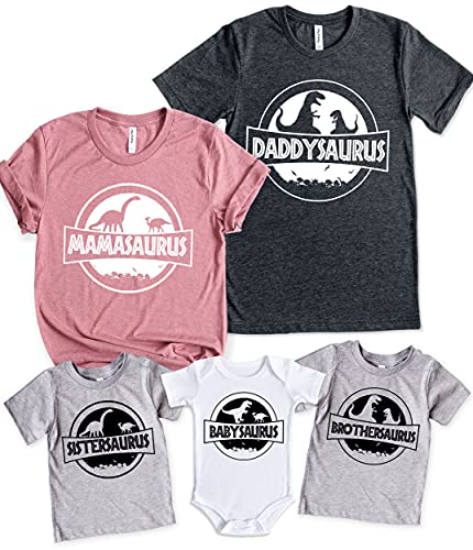 Mama Saurus Dinosaur Family Cute Matching Outfits Shirts