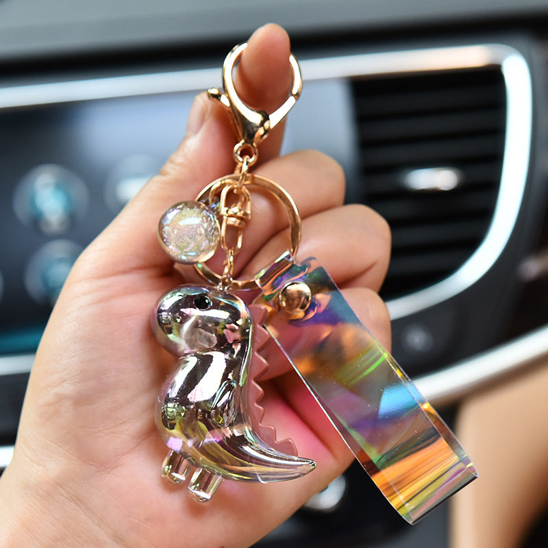 Illusion Color Acrylic Dinosaur key Chain