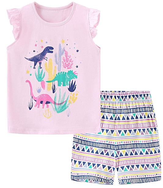 Dinosaur Toddler Girl's Outfit