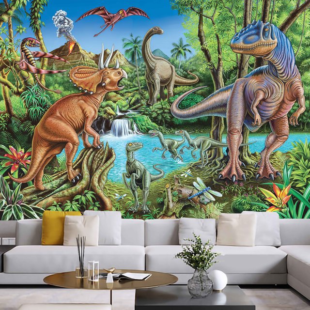 Cartoon Dinosaur Tapestry Wall Hanging Home