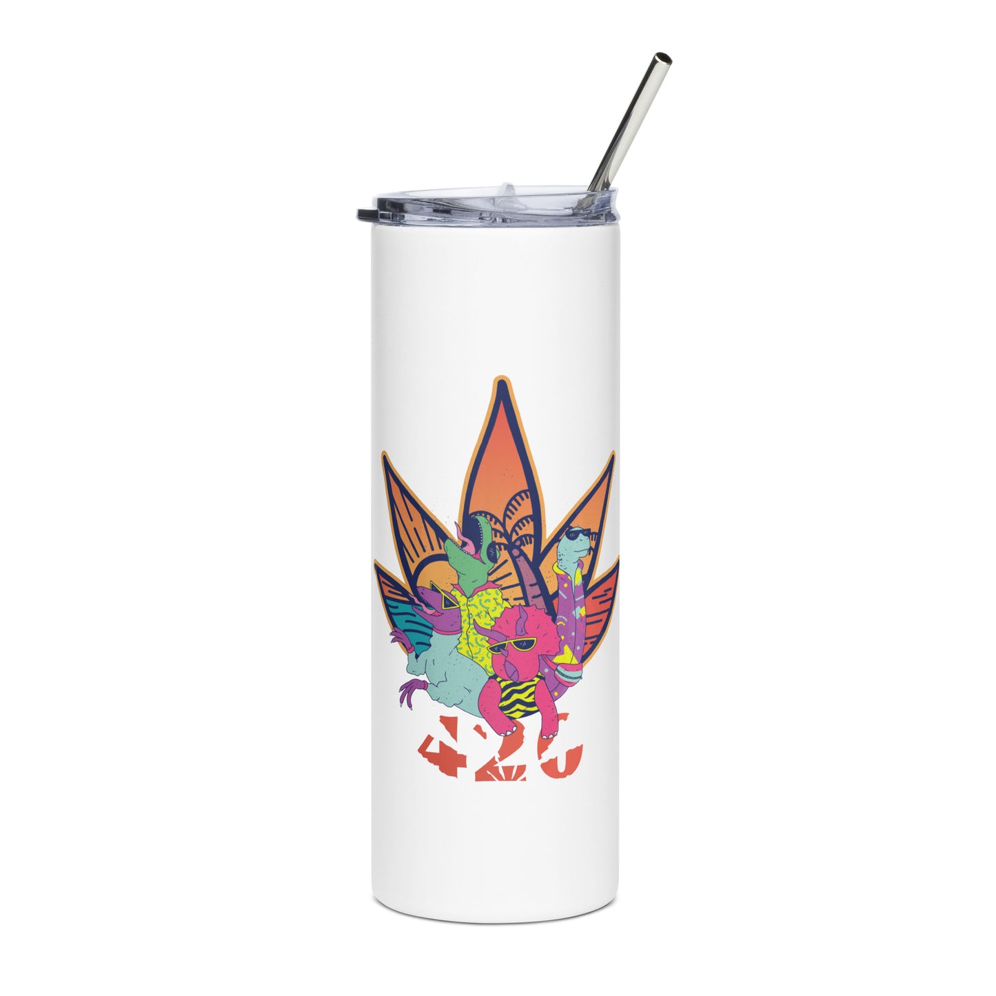 Friendly Dinosaur 420 Tumbler