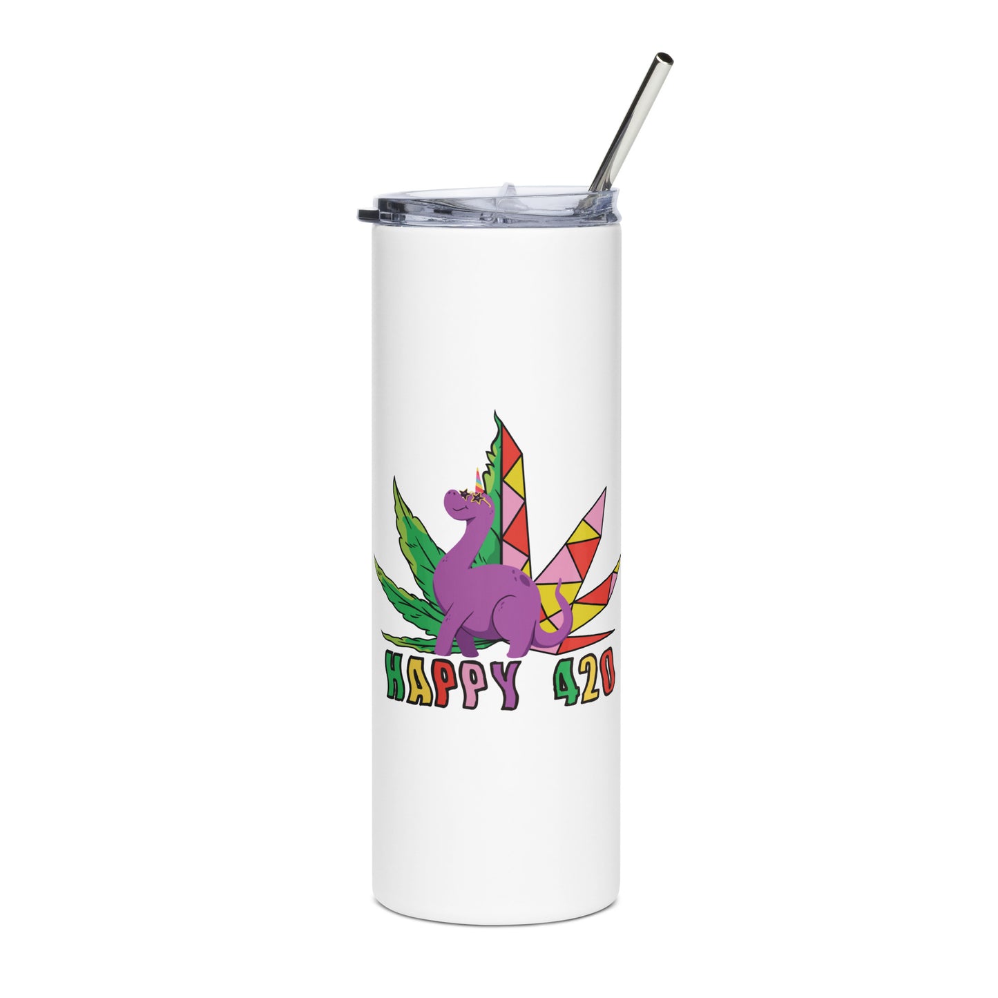 Happy Dinosaur 420 Tumbler