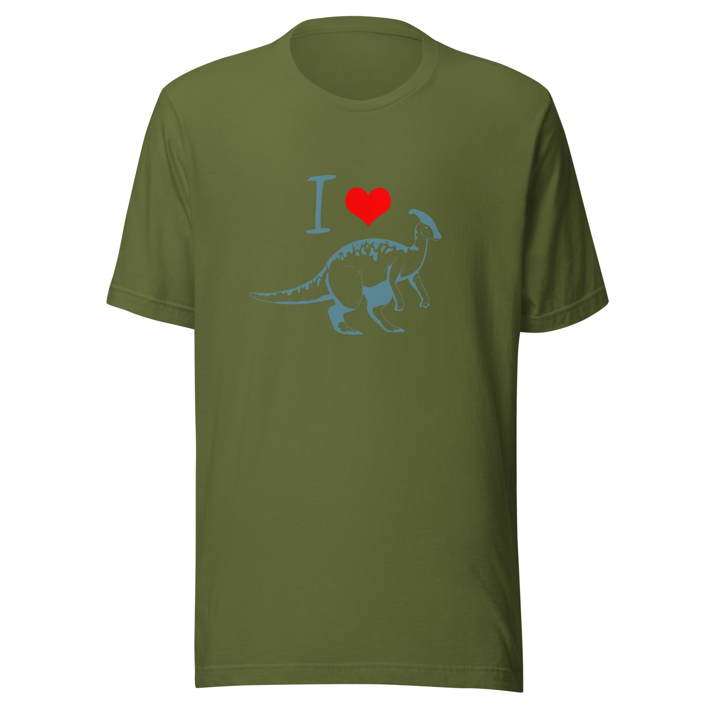 I love Parasaurolophus Dinosaur (Adult) Short-sleeve unisex t-shirt