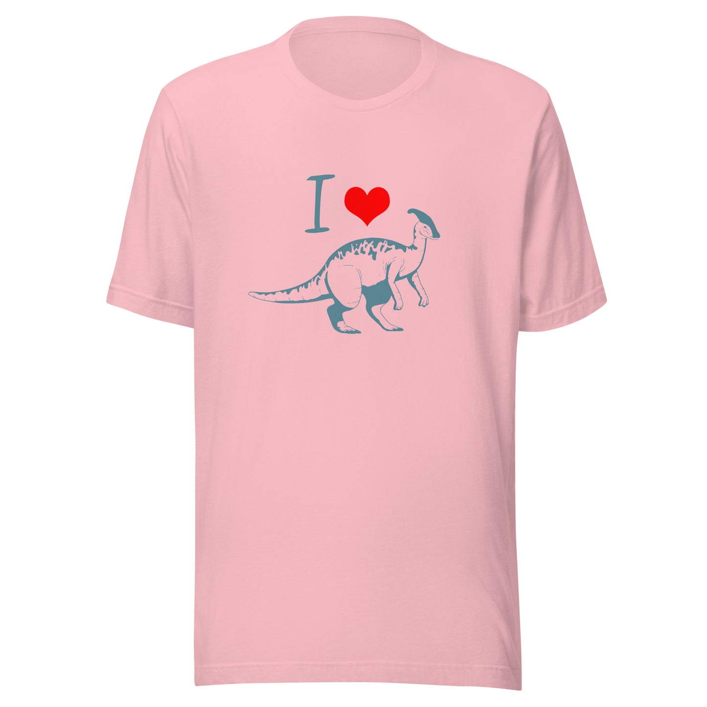 I love Parasaurolophus Dinosaur (Adult) Short-sleeve unisex t-shirt