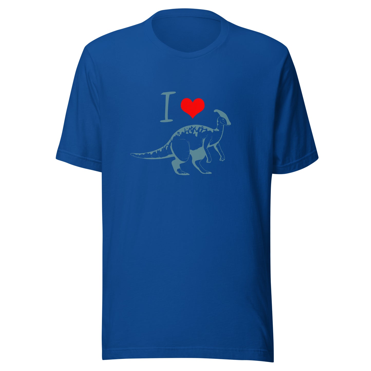 I love Parasaurolophus Dinosaur (Adult) Short-sleeve unisex t-shirt