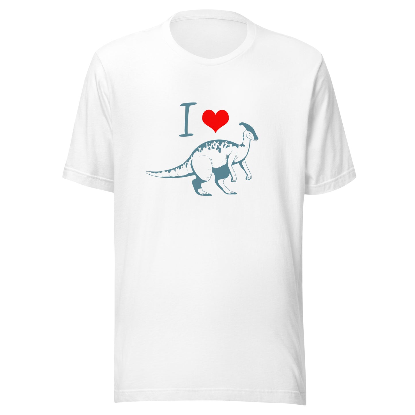 I love Parasaurolophus Dinosaur (Adult) Short-sleeve unisex t-shirt