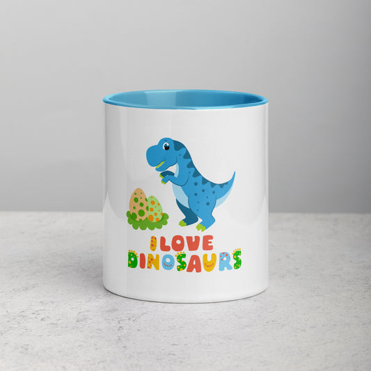 I love Dinosaurs Mug with Color Inside