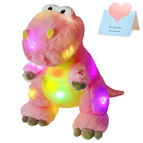 LED Glowing T-Rex Dinosaur Colorful Stuffed Animal