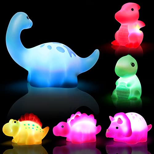 Light-Up Dinosaur Floating Bath Toys (6pk)