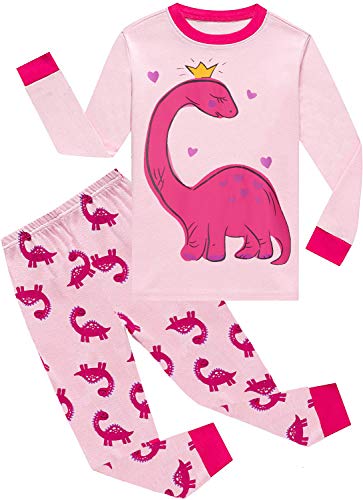 Girls Dinosaur Pink Pajamas