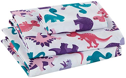 pink purple dinosaur sheet set