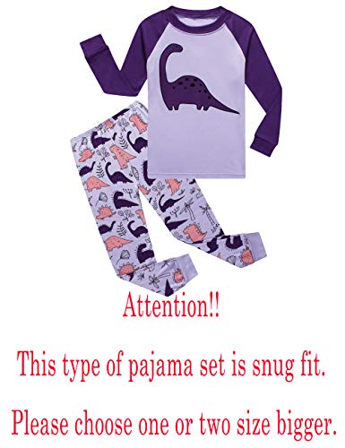 Dinosaur Baby Girls Long Sleeve Pajamas Sets