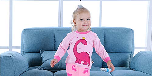 Girls Dinosaur Pink Pajamas