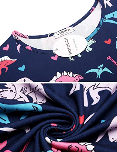 Cute Dinosaur Print Pajama Pants Set for Women XS