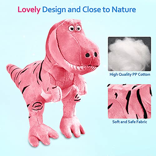 Pink Stuffed Dinosaur Plush Toy