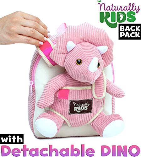 Pink Triceratops - Dinosaur Plush Stuffed Animal- Small Dinosaur Backpack