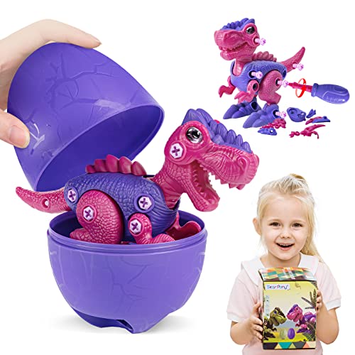 pink and purple dinosaur egg toy