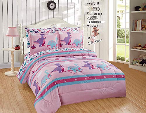 Pink dinosaur bedding