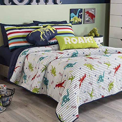 Reversible dinosaur bedding set