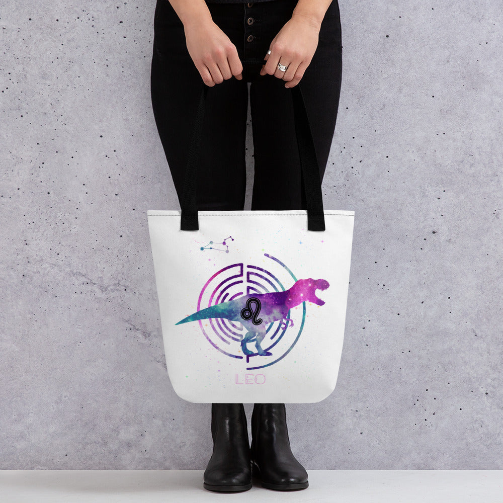 Spacious dinosaur tote bag