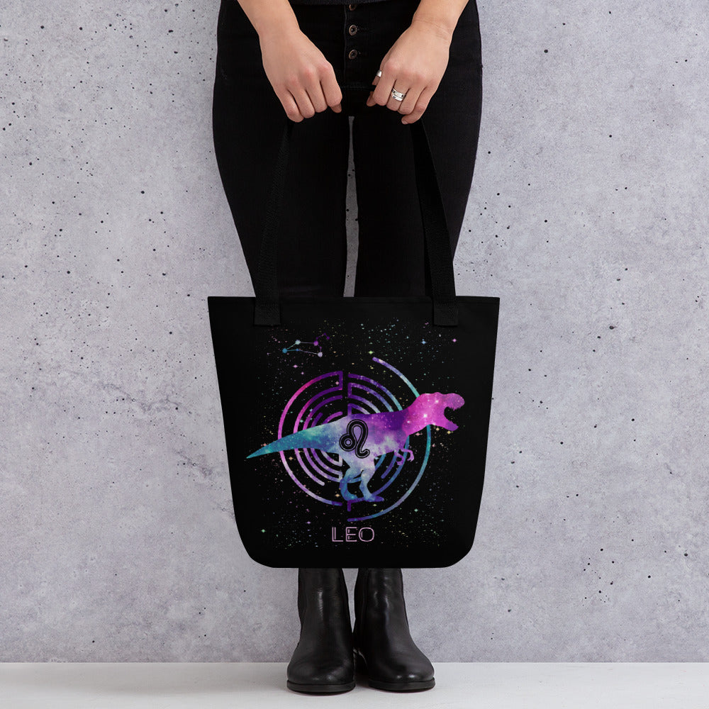 Spacious dinosaur tote bag