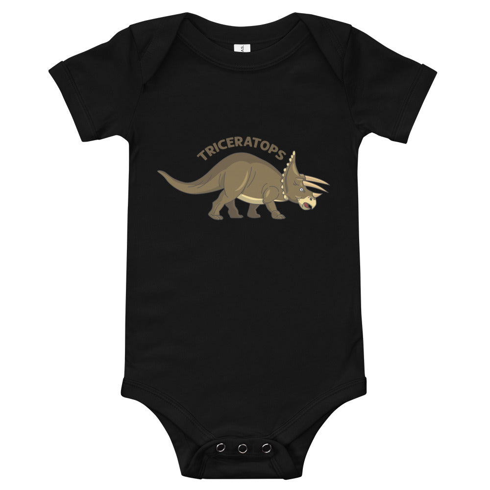 Triceratops dinosaur short sleeve one piece