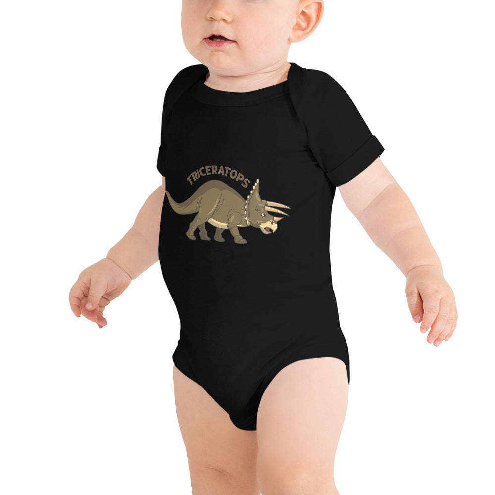 Triceratops dinosaur short sleeve one piece