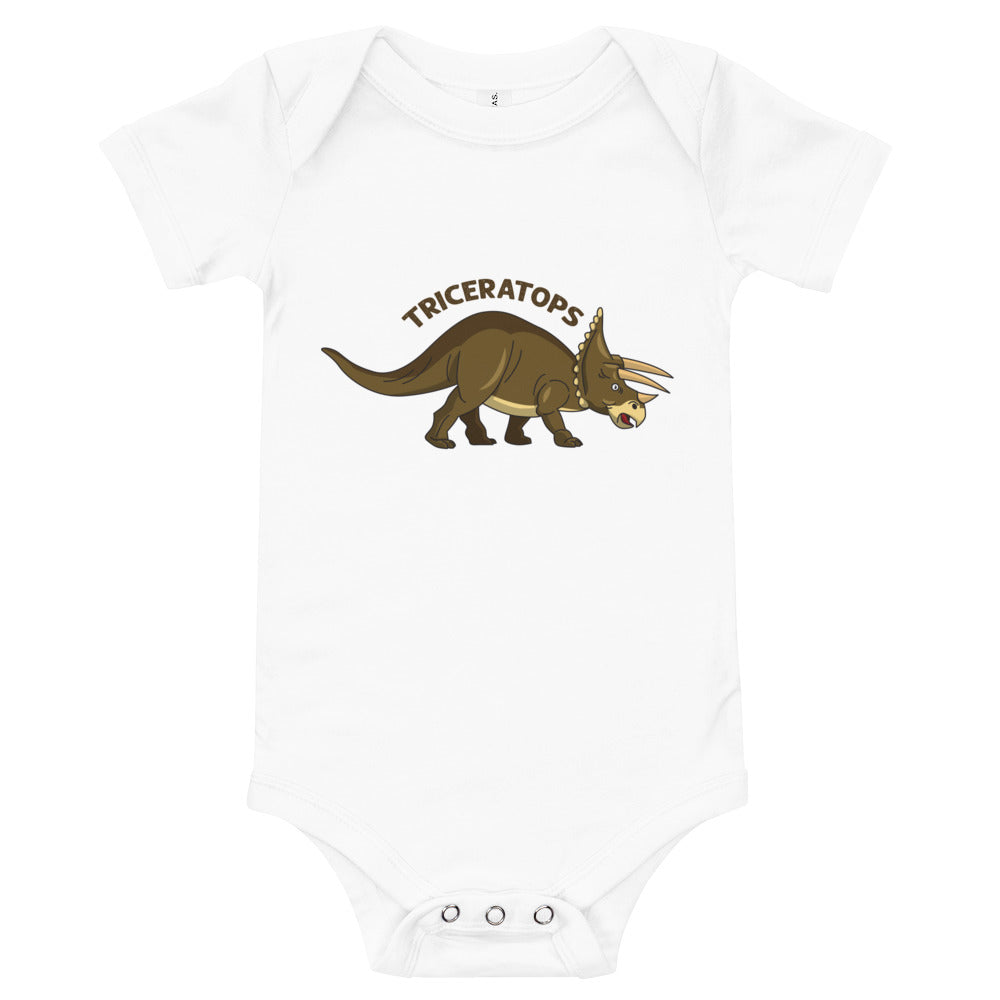 Triceratops dinosaur short sleeve one piece