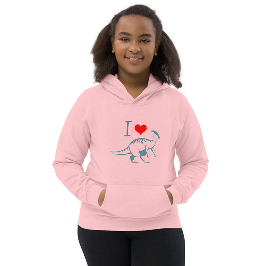 I Love Dinosaurs Kids Hoodie