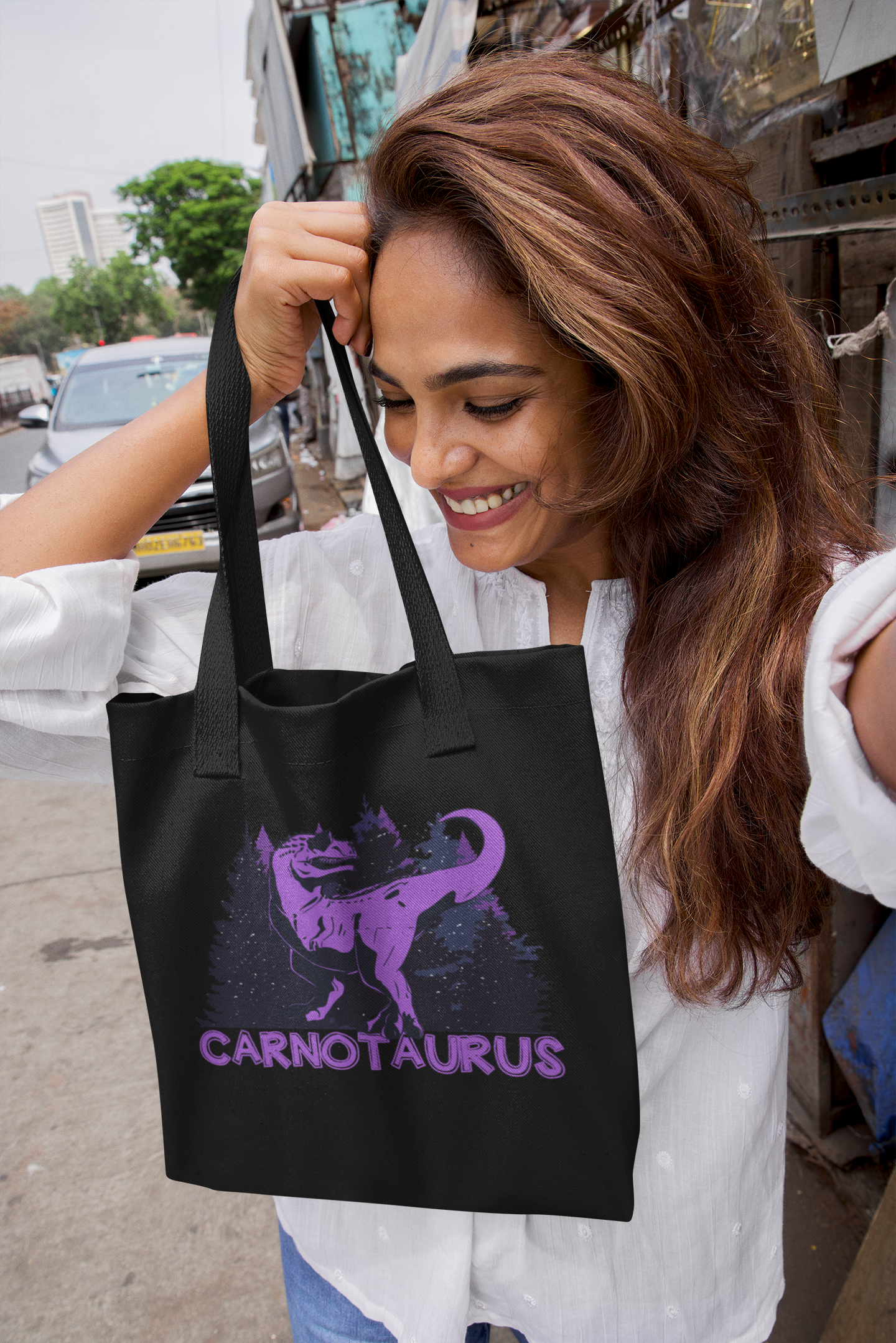 Dinosaur Carnotaurus Eco Tote Bag