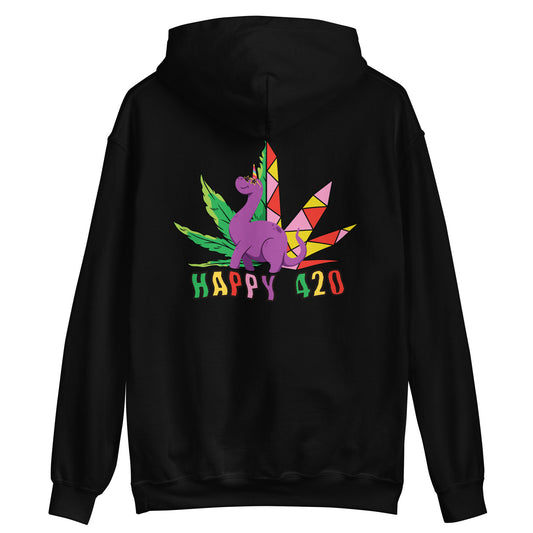 Happy Dinosaur 420 Hoodie