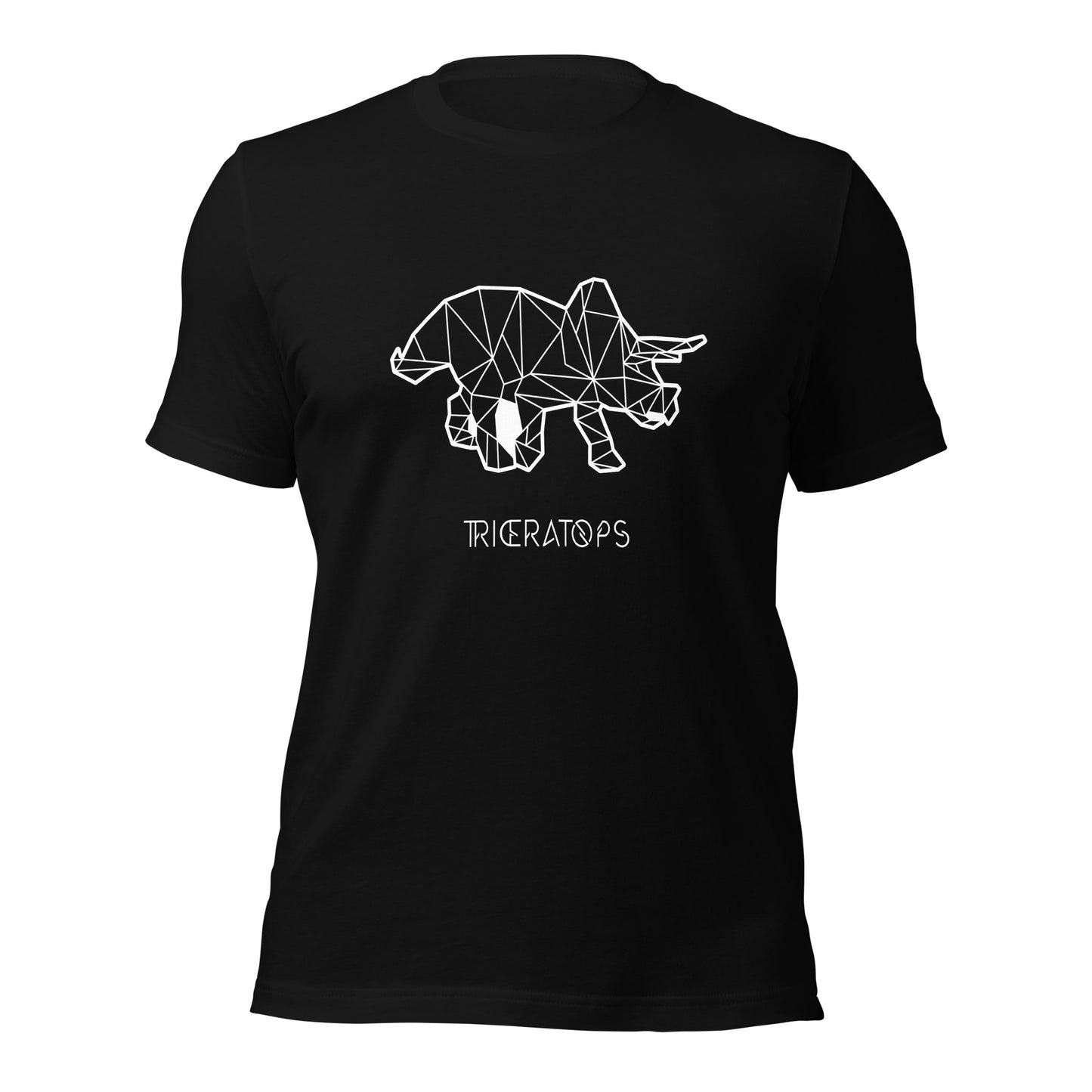 Dinosaur Geo Triceratops (black) T-Shirt