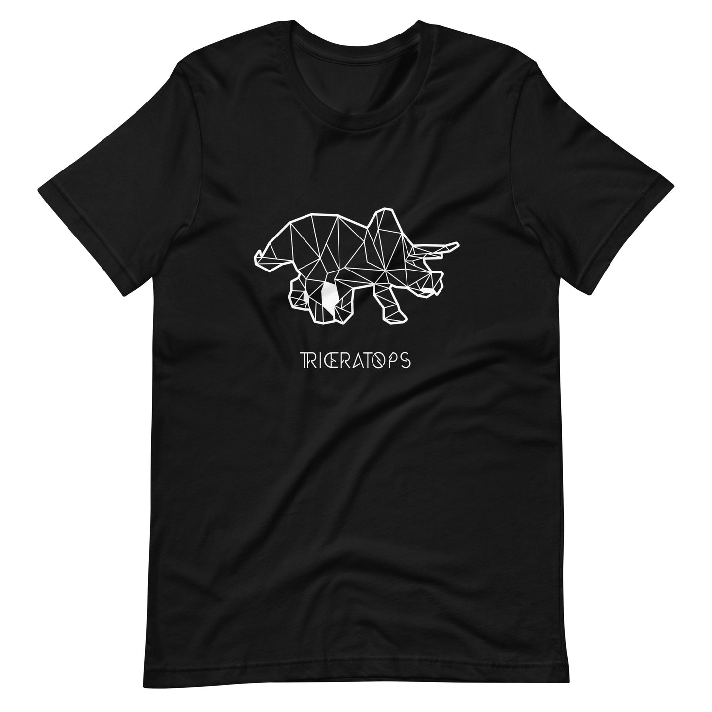 Dinosaur Geo Triceratops (black) T-Shirt