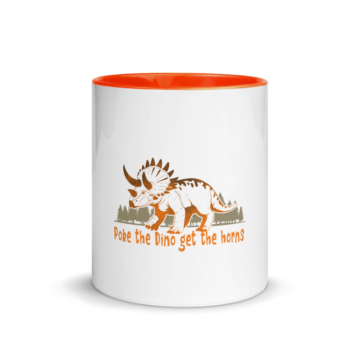 Poke the Dino Triceratops Mug with Color Inside