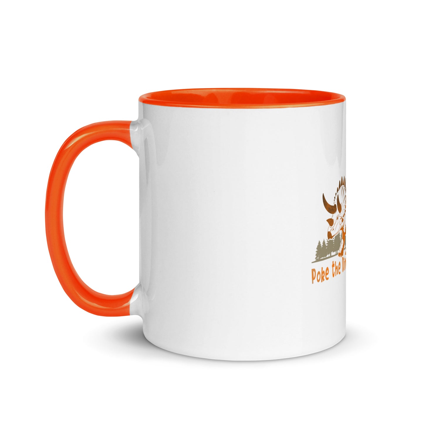 Poke the Dino Triceratops Mug with Color Inside