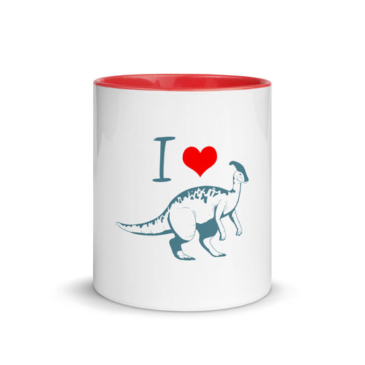 I Love Parasaurolophus Mug with Color Inside